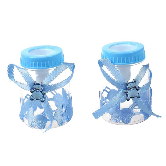 Baby Bottle Wedding Favors and Gifts Decoration(light Blue) 9 X 4cm