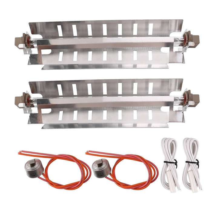 2sets for Wr51x10055 Refrigerator Heater Wr55x10025 Sensor Thermostat