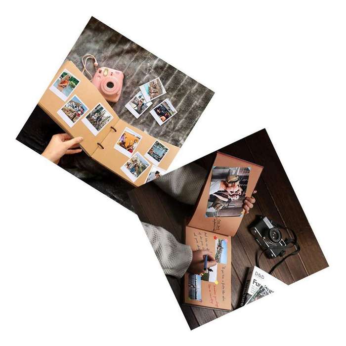 2x Handmade Diy Album Paste Tether Album Family Scrapbook Photo Album