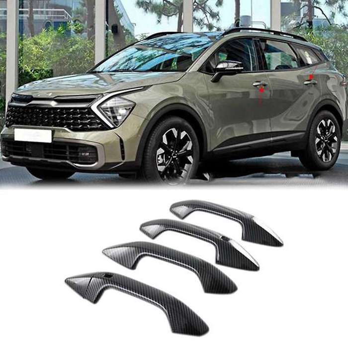 For Kia Sportage Nq5 2021 Carbon Fiber Car Door Handle Bowl Cover