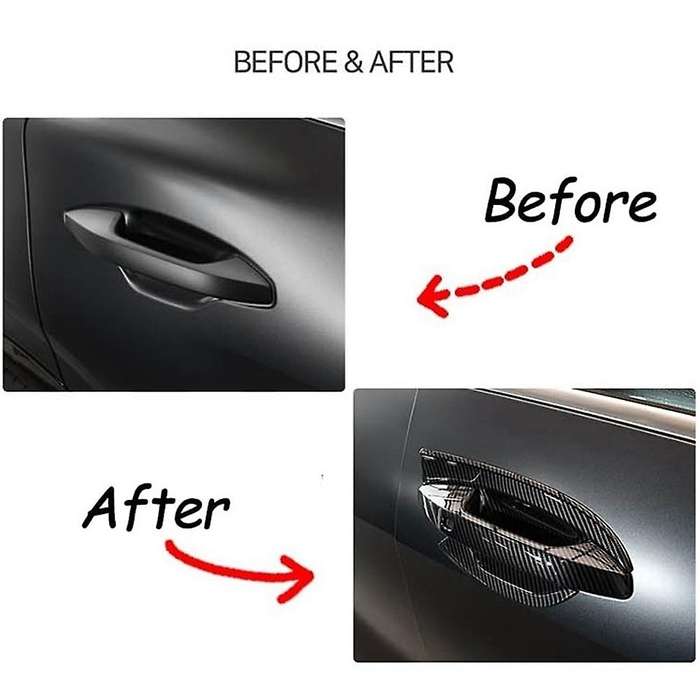For Kia Sportage Nq5 2021 Carbon Fiber Car Door Handle Bowl Cover