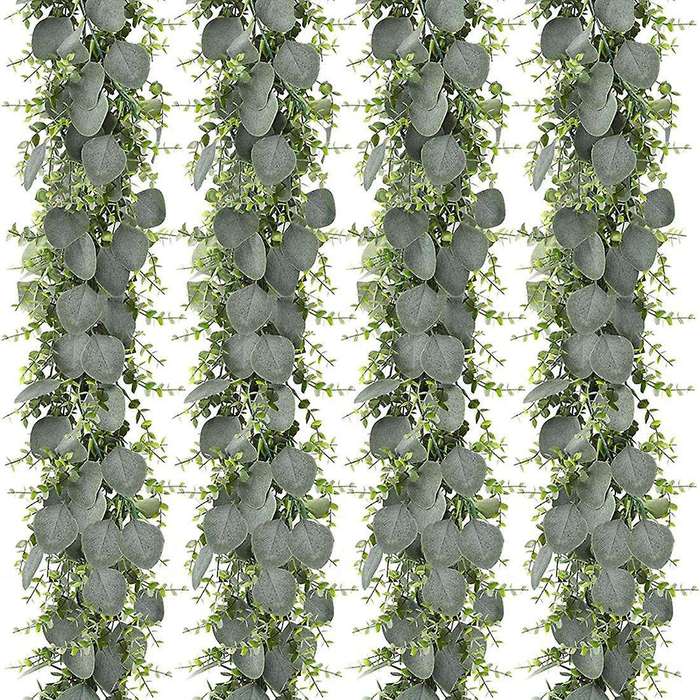 4pcs Eucalyptus Garland Artificial Eucalyptus Leaves Vines, (5.9ft)
