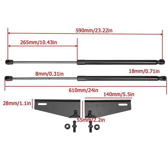 For Isuzu D-max 2020+ Front Engine Cover Bonnet Hood Gas Strut Bars