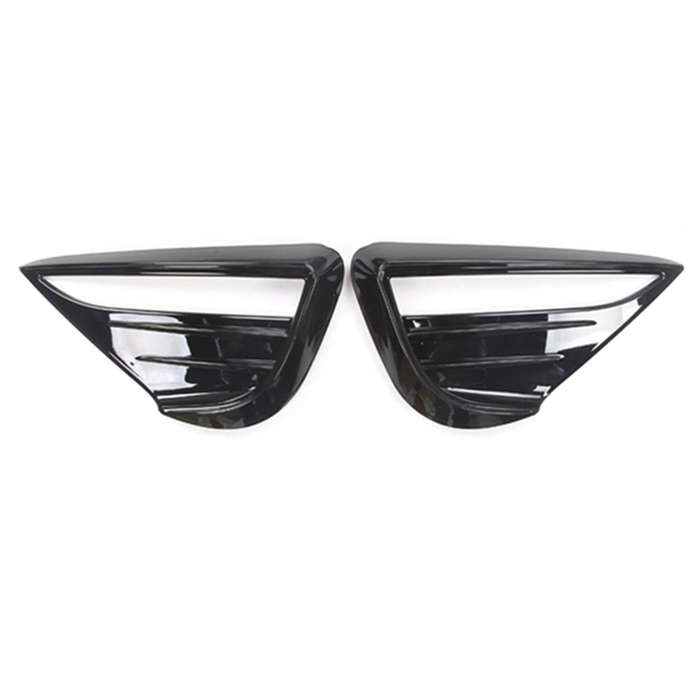 Car Fog Light Hoods for Tesla Model Y 2021-2022 Bright Black