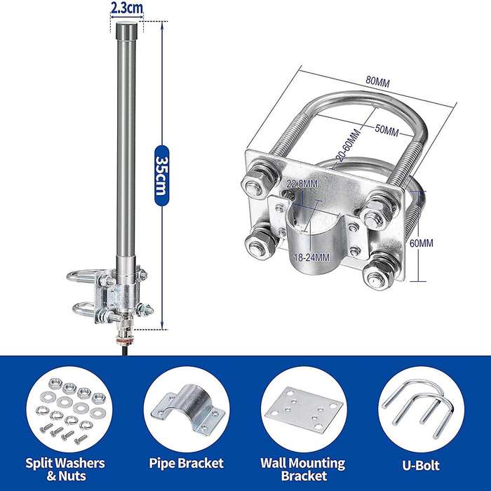 868 Mhz Lora Antenna 3dbi 3.0m with N Connector for Rak Nebra Bobcat