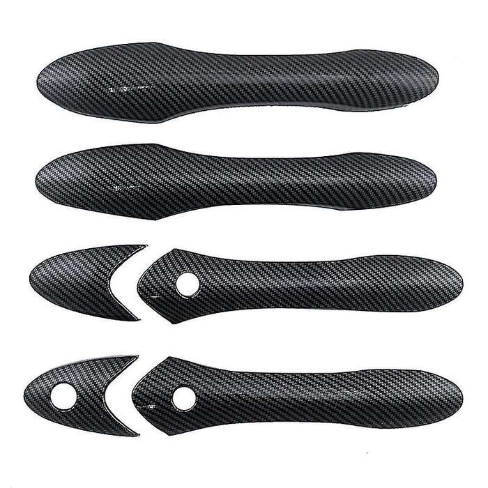 Abs Carbon Fiber Outside Exterior Door Handle Protector Cover(3 Hole)
