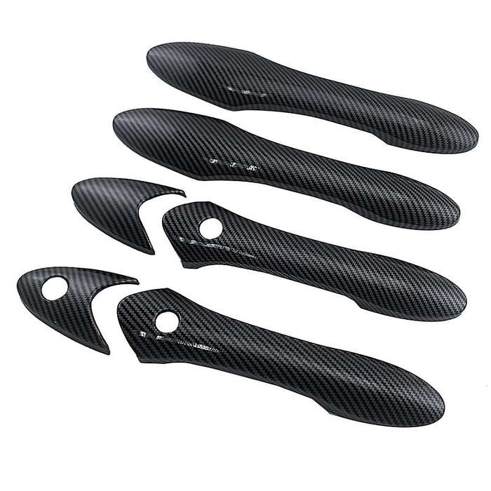Abs Carbon Fiber Outside Exterior Door Handle Protector Cover(3 Hole)