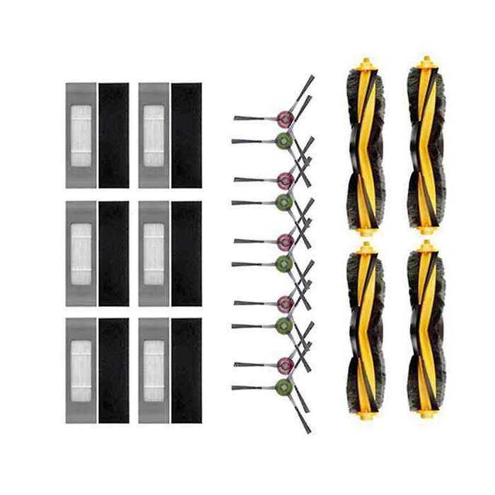 1set for Ecovacs Deebot Ozmo T8 Robot, Main Brush Side Brush Filter