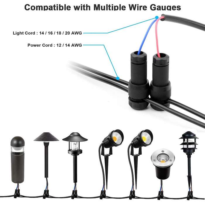 40 Pack Low Voltage Landscape Lighting Wire Connector Landscape Light