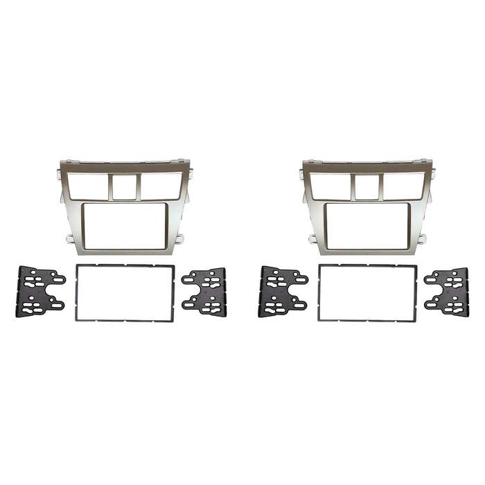 2x 2 Din Stereo Radio Dvd Player Frame Panel Trim for Toyota Vios