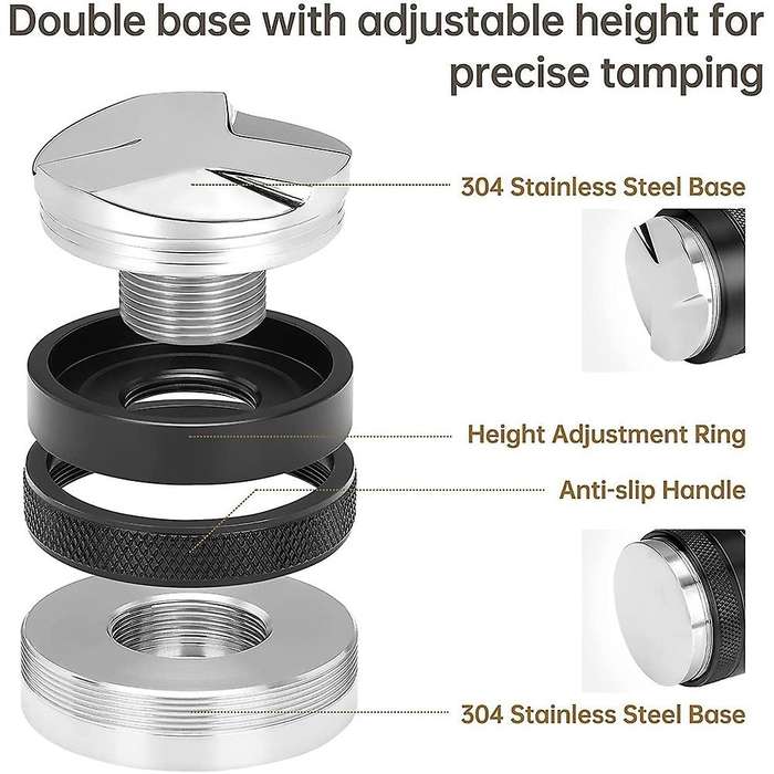 54mm Espresso Dosing Funnel,53 Mm Espresso Tamper Distributor Leveler