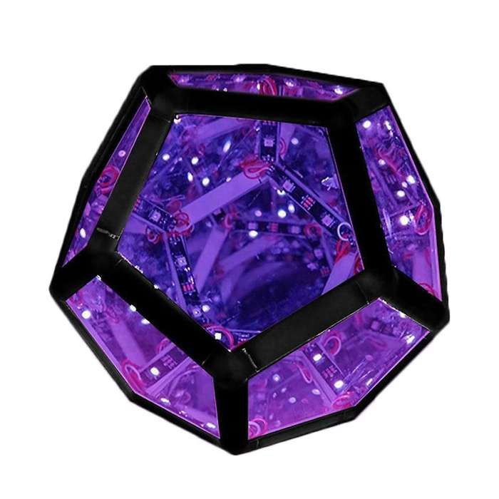 Creative Cool Infinite Dodecahedron Night Light Colored Art Lamp Desk
