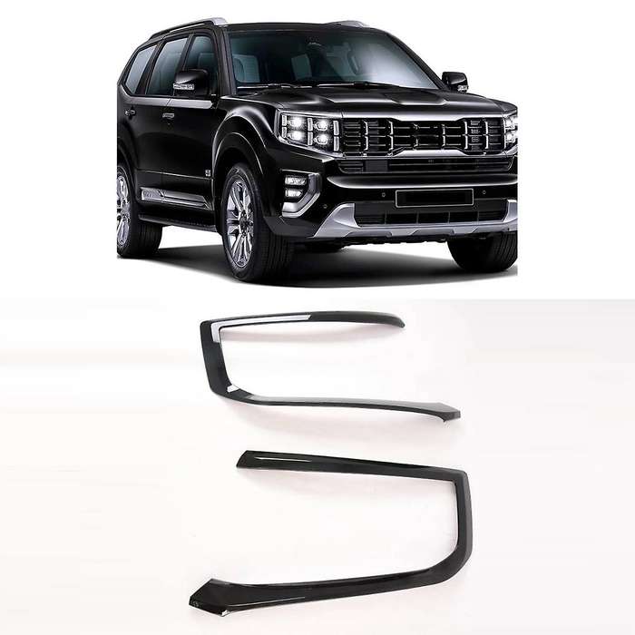 Car Front Headlight Lamp Cover Frame Trim Sticker Abs for Kia Borrego