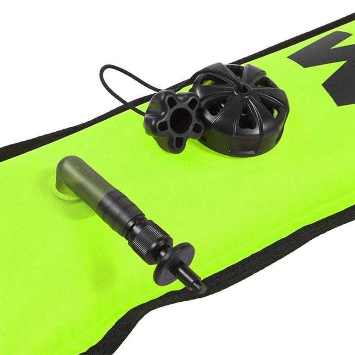 2x 115cm Diving Buoy Signal Tube for Underwater Diving Snorkeling Red