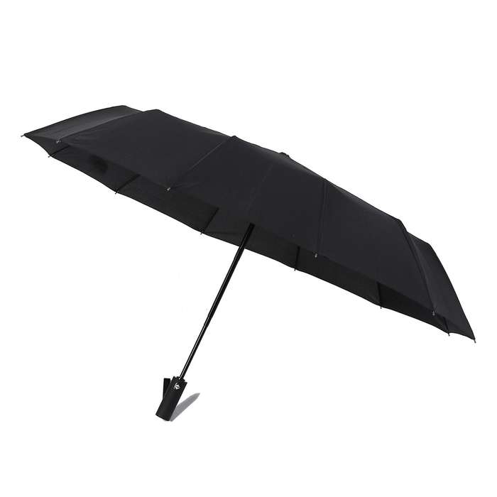 2x 12 Ribs Travel Umbrella with Ptfe Canopy, Lengthened Handle(black)