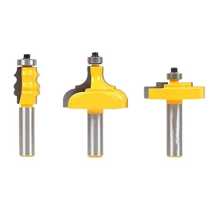 3 Pcs Router Bit Set 1/2 Inch Shank Woodworking Cutters, Router Bits