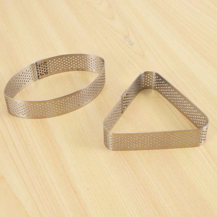 10 Pcs Boat Shape & Triple-cornered Stainless Steel Tart Ring Mould
