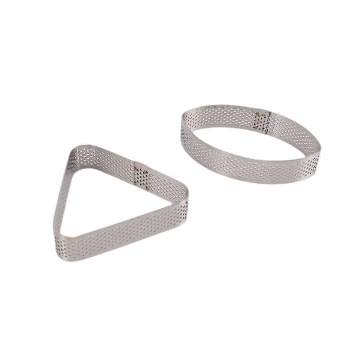 10 Pcs Boat Shape & Triple-cornered Stainless Steel Tart Ring Mould