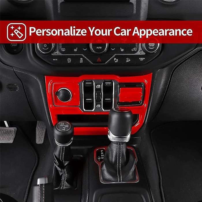 Window Control Panel Trim for Jeep Wrangler Jl 2018-2022,red