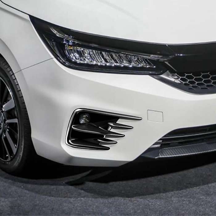 Gloss Black Car Bumper Fog Light Grille Cover Trim for Honda City
