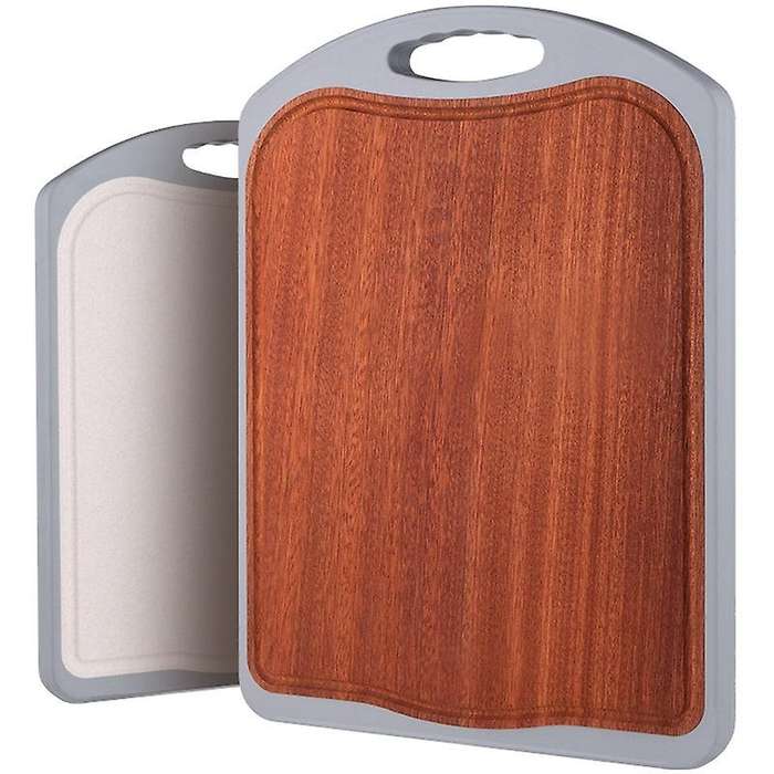 Double Sided Kitchen Chopping Boards with Groove, Non Porous