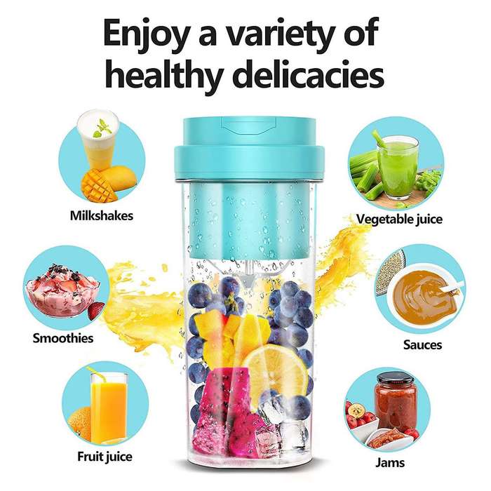 Portable Blender for Shakes and Smoothies,usb Rechargeable, Blue
