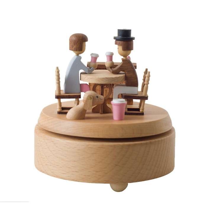 Handmade Beautiful Love Couple Mechanical Music Melody Box