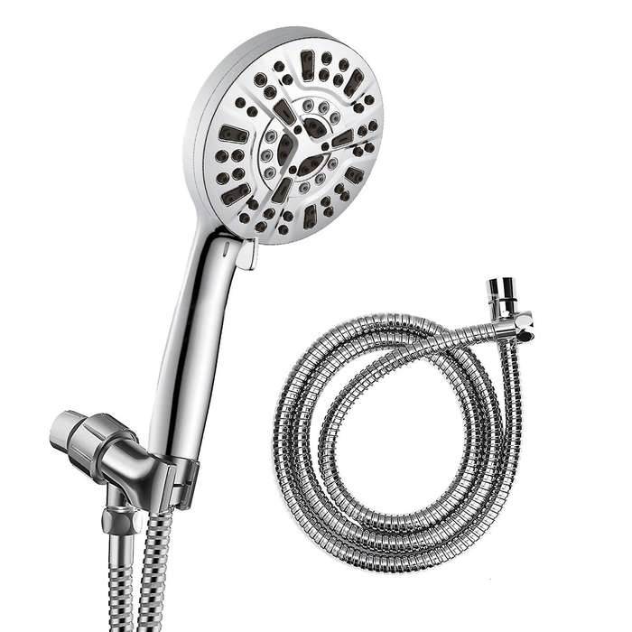 High Pressure Shower Head Set - Shower Head with 80 Inch Hose