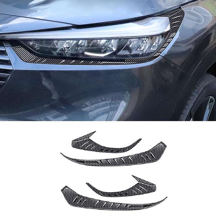 For Honda Hrv Vezel 21-22 Headlight Eyebrow Eyelid Cover Carbon Fiber
