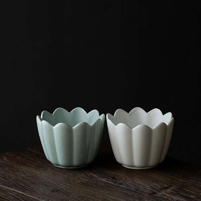 Hutian Kiln Ceramic Tea Washing Bowl Cyan