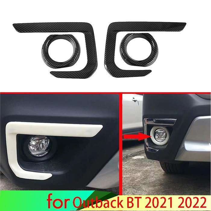Car Front Fog Light Lamp Cover Trim Bezel Frame Styling Carbon Fiber