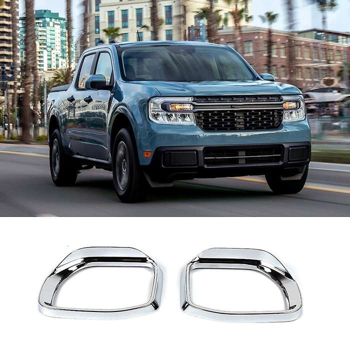 Car Reversing Mirror Rain Eyebrow Frame Decoration Cover Silver