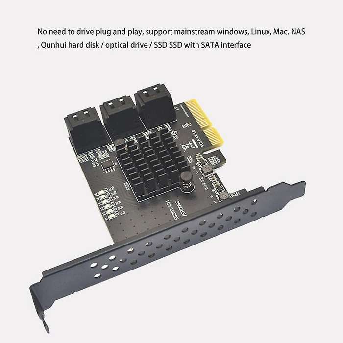 Sata Pci E Adapter 6 Ports Sata 3.0 to Pci Express X4 Expansion Card