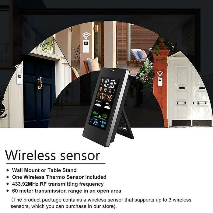 Wireless Weather Station, Digital Forecast Indoor Outdoor Thermometer