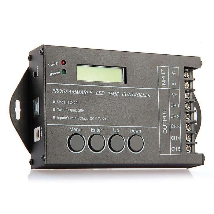 20a Programmable Timer Controller Dc12-24v for Led Rgb / Monochromatic Stripes