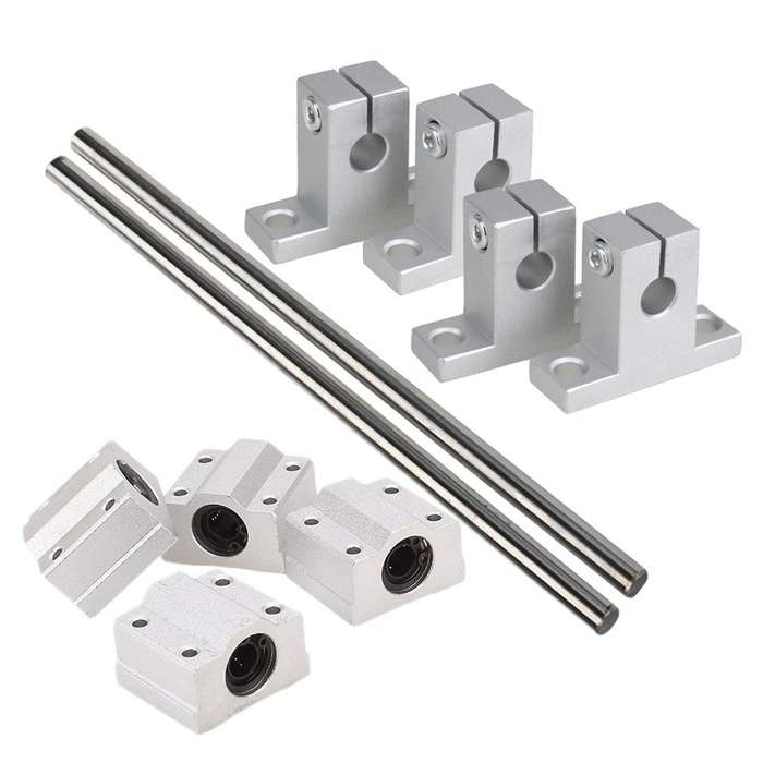 Horizontal 8mm Dia Linear Motion Ball 200mm Linear Shaft Optical Axis