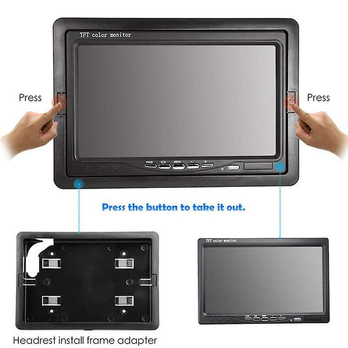 9v-36v 7inch Tft Lcd Color Screen Monitor for Car Rear View Camera