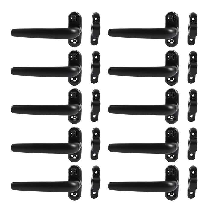 10x Door and Window Handle Lock Casement Window Lock Handle Black