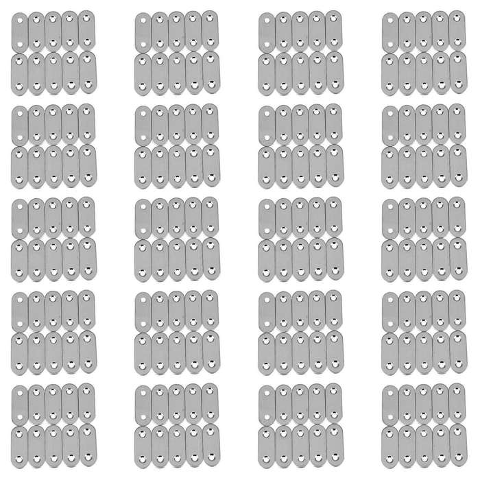 Flat Mending Plates Repair Fixing Joining Brackets 40x15mm 200pcs