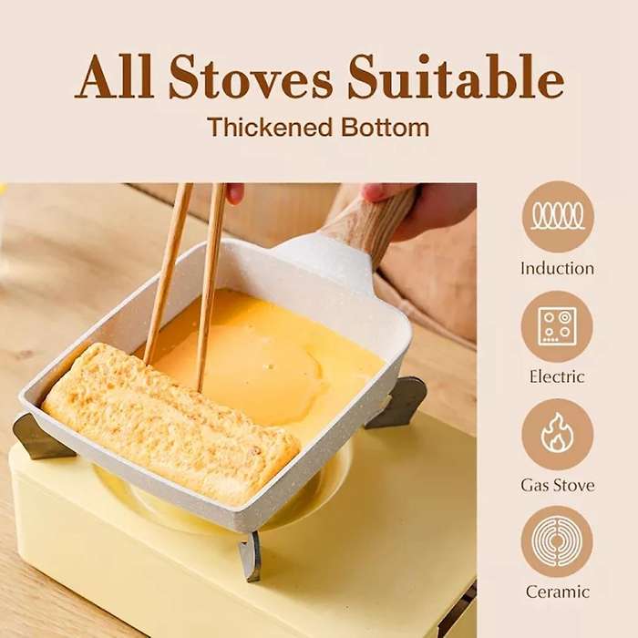 Non Stick Tamagoyaki Pan Square Pan Japanese Style Omelet Pot