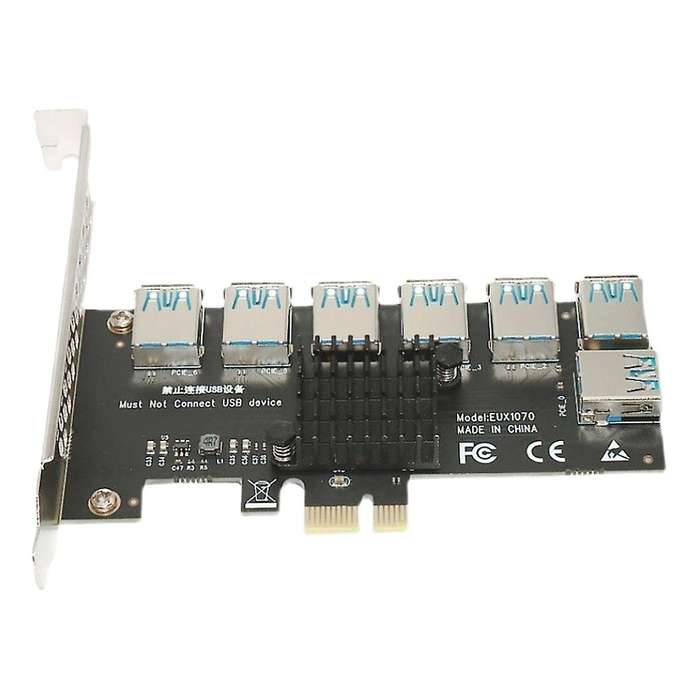 Pcie 1 to 7 Usb3.0 Riser Card for Pci Express Riser Graphic Card