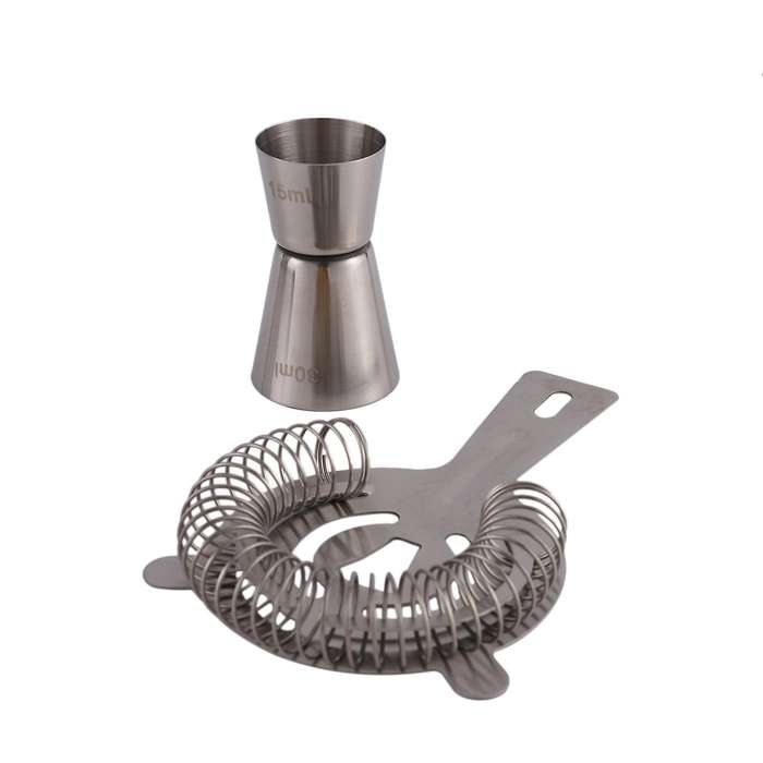 12pcs Stainless Steel Cocktail Shaker Set Bartenders Roll Up Kit Bag