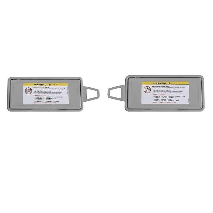 Car Sun Visor Sunroof Mirror Cover Makeup Mirror Cover Grey 1 Pair