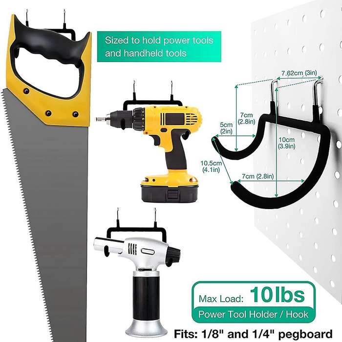 12pcs Peg Board Tool Hooks, for Garage Retail Display Shelf Board