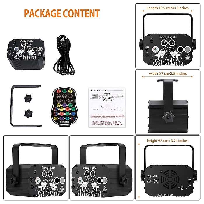Dj Party Light Stage -northern Light Effect Rgb Lighting,plugged In