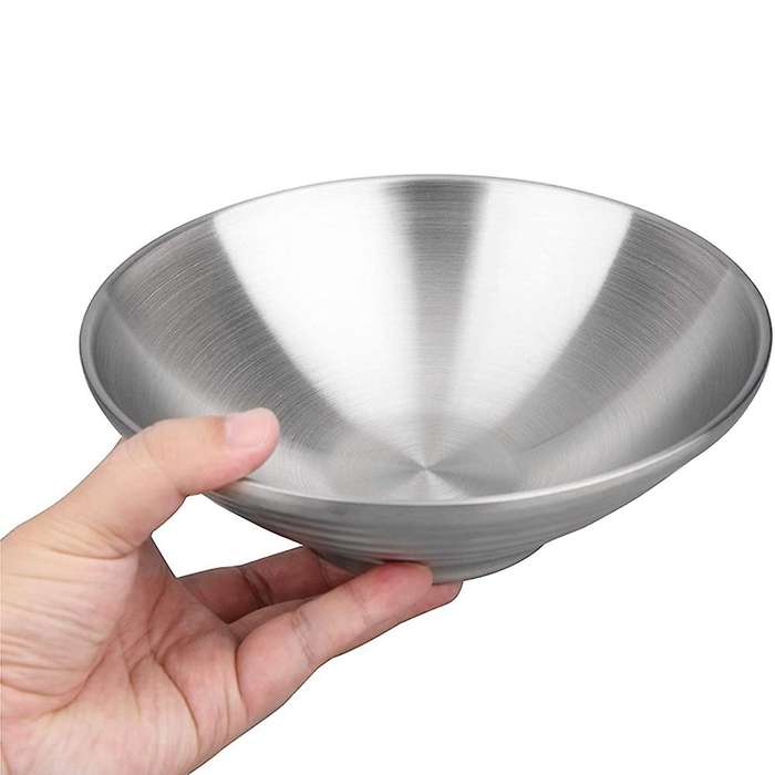 2 Piece Double Wall Bowls for Salad Noodle Soup Fruit (8.66-inch))