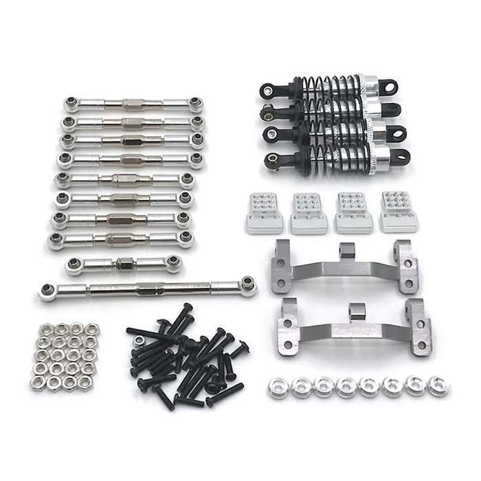 For Wpl C14 C24 C24-1 1/16 Rc Pull Rod Mount Seat Shock Set ,silver