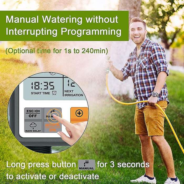 Automatic Programmable Digital Water Timer Large Screen for Garden
