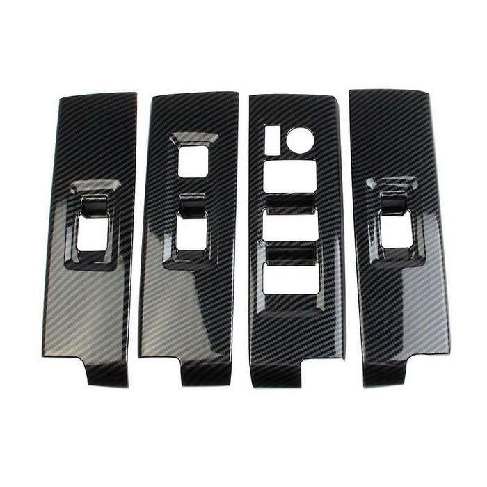 Car Carbon Fiber Abs Glass Lift Frame Decoration Cover Trim Stickers