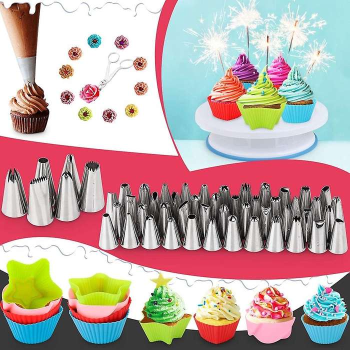 120-in-1 Cake Decorating Supplies Revolving Cake Turntable Diy Set